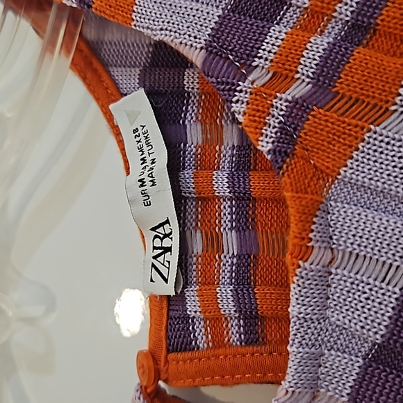 Zara Purple and Orange Knit Dress - Picture 14 of 16